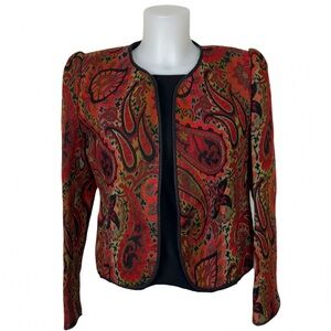 Vintage Mr. Jax Elegant Tapestry Paisley Women's Blazer